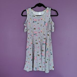 Cold shoulder jersey girls dress